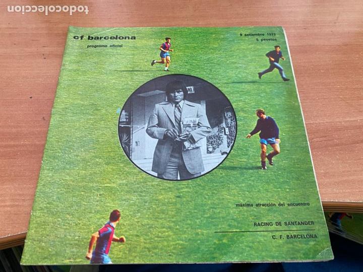 Sports collectibles: F. C. BARCELONA PROGRAMA OFICIAL 9 SEPTIEMBRE 1973 BAR&Ccedil;A - SANTANDER. CHOLO SOTIL (COIB40)
