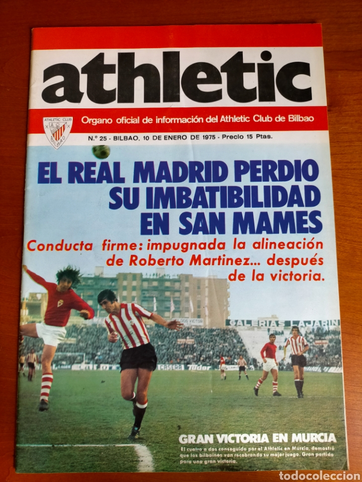 Collectionnisme sportif: N&deg; 25 Revista ATHLETIC de 1975. Incluye P&oacute;ster de Zaldua
