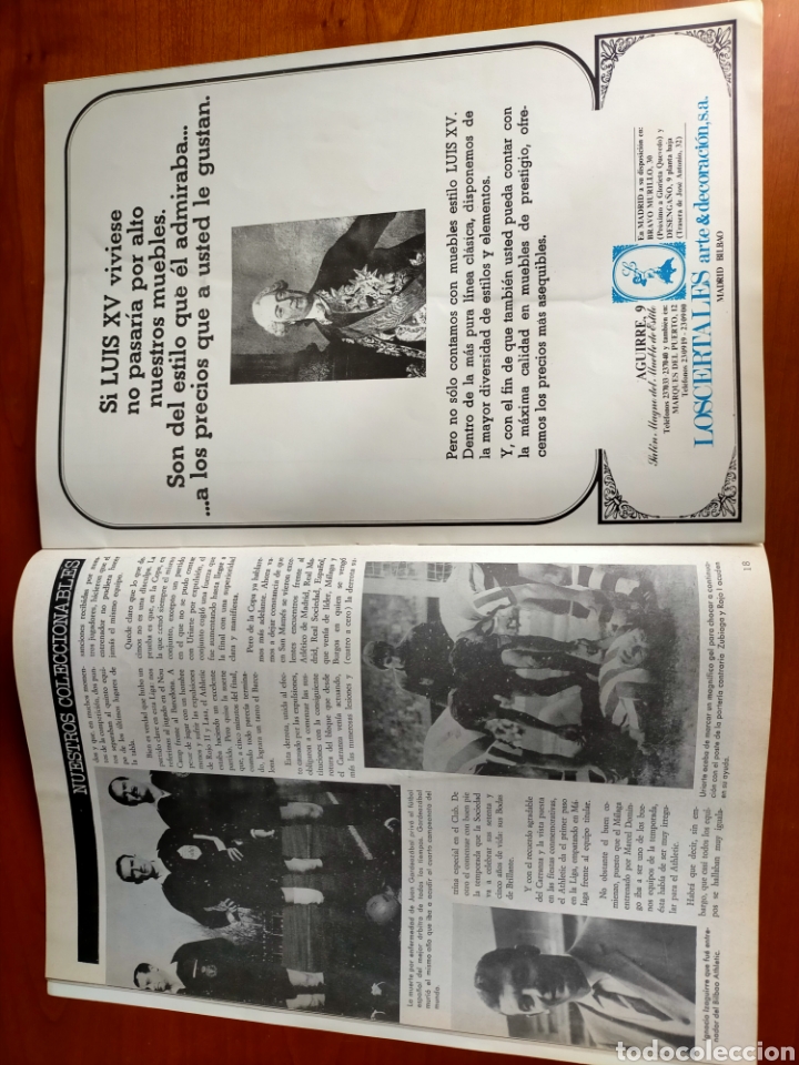 Coleccionismo deportivo: N° 28 de la Revista ATHLETIC de 1975. Incluye Póster de Vidal. Athletic club de Bilbao - Foto 2 - 272904288