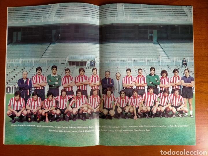 Coleccionismo deportivo: N° 34 de la Revista ATHLETIC de 1975. Incluye Póster del Equipo. Athletic Club de Bilbao - Foto 2 - 272908538