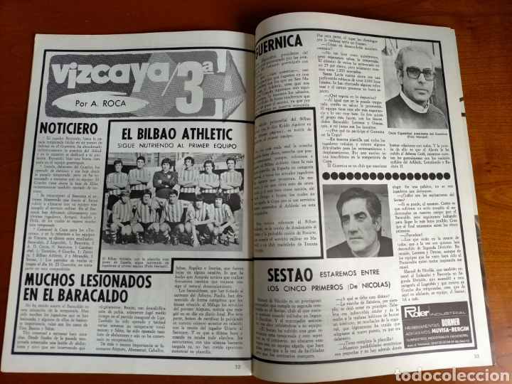 Coleccionismo deportivo: N° 35 de la Revista ATHLETIC de 1975. Incluye Póster de Irureta. Athletic Club de Bilbao - Foto 3 - 272909008