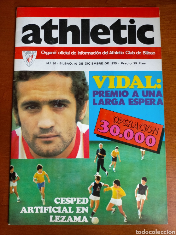 Collectionnisme sportif: N&deg; 36 de la Revista ATHLETIC de 1975. Incluye P&oacute;ster. Athletic Club de Bilbao