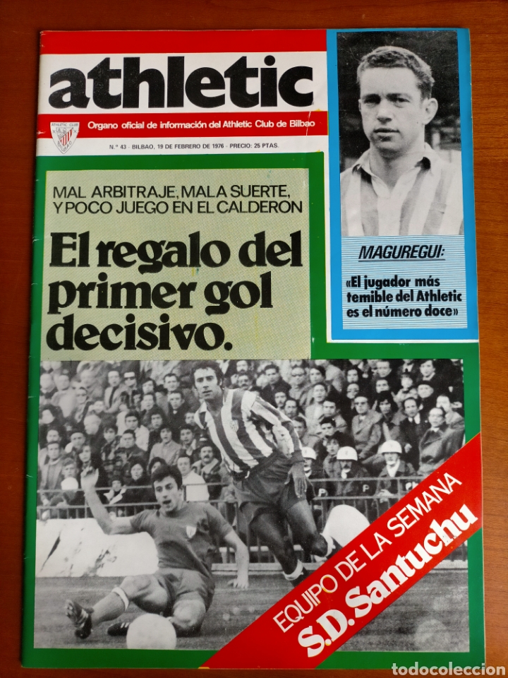 Sports collectibles: N&deg; 43 de la Revista ATHLETIC de 1976. Incluye P&oacute;ster. Athletic Club de Bilbao