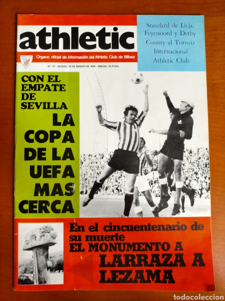 Sammelleidenschaft Sport: N&deg; 47 de la Revista ATHLETIC de 1976. Incluye P&oacute;ster. Athletic Club de Bilbao UEFA Sevilla