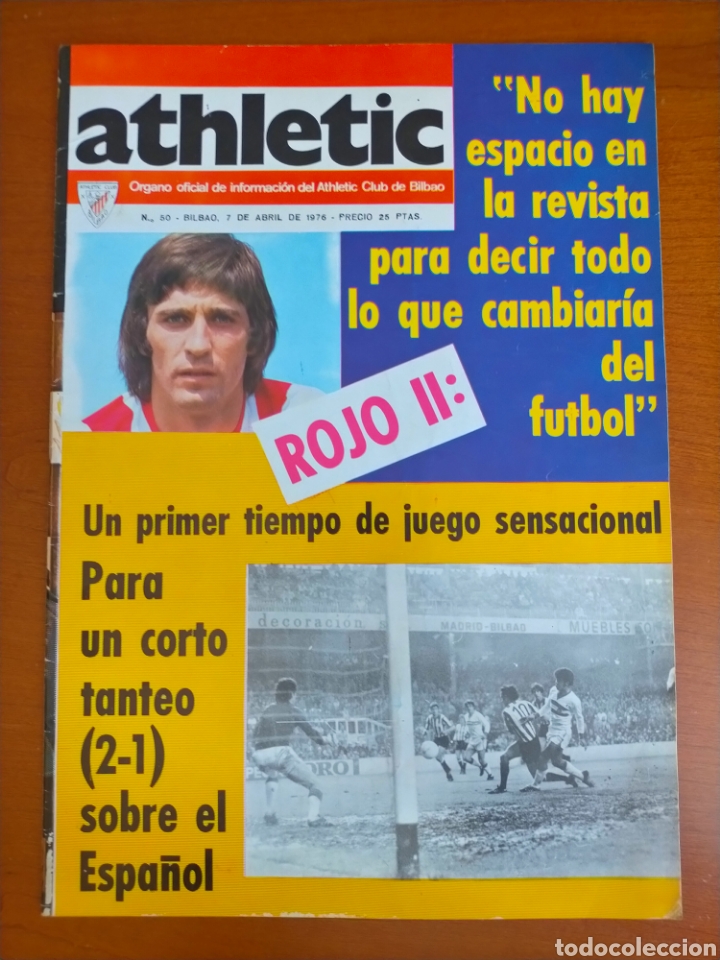 Sports collectibles: N&deg; 50 de la Revista ATHLETIC de 1976. Incluye P&oacute;ster de Pichichi. Athletic Club de Bilbao