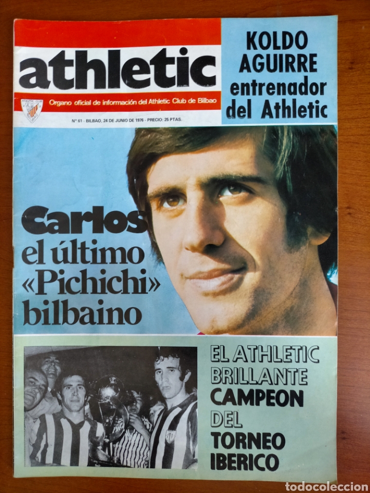 Collectionnisme sportif: N&deg; 61 de la Revista ATHLETIC de 1976. Incluye P&oacute;ster de Lezama. Athletic Club de Bilbao