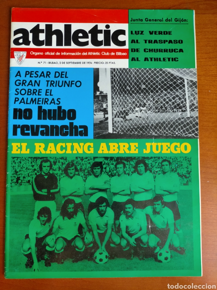 Sammelleidenschaft Sport: N&deg; 71 Revista ATHLETIC de 1976. Incluye P&oacute;ster. Racing