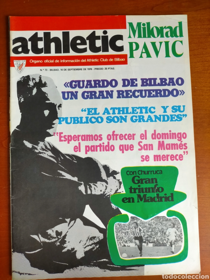 Collectionnisme sportif: N&deg; 73 de la Revista ATHLETIC de 1976. Incluye P&oacute;ster.