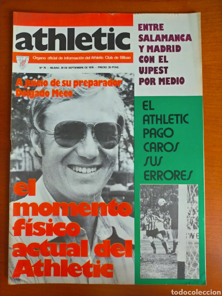 Collectionnisme sportif: N&deg; 75 Revista ATHLETIC + Suplemento &Uacute;ltima hora. 1976. Incluye P&oacute;ster