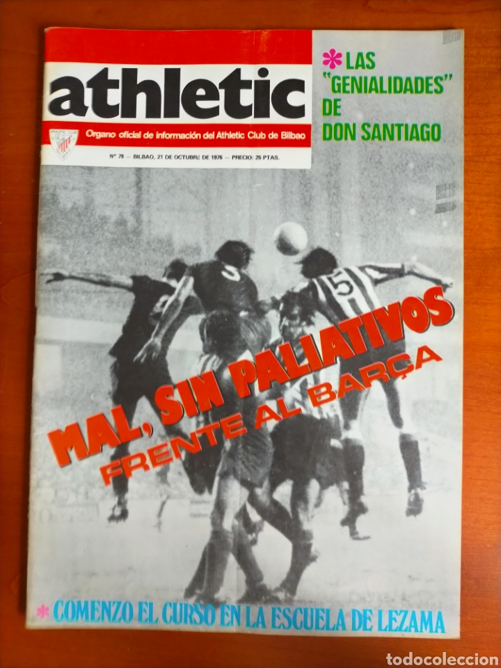 Sports collectibles: N&deg; 78 de la Revista ATHLETIC de 1976. Incluye P&oacute;ster. Athletic Club de Bilbao