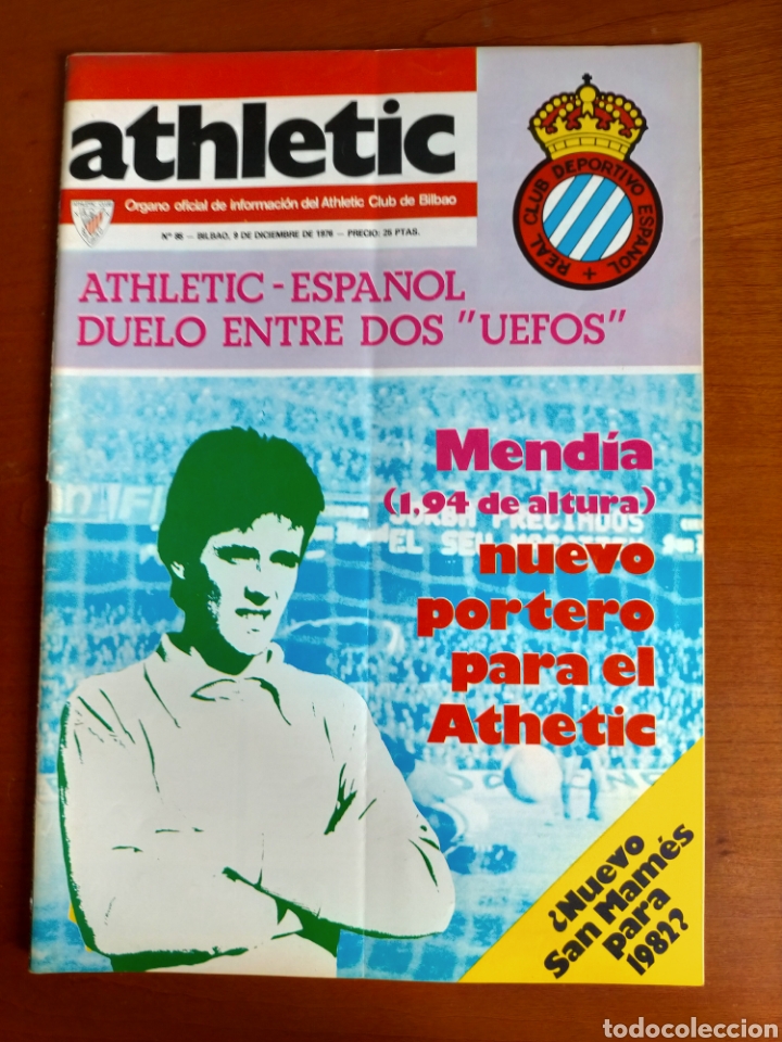Collectionnisme sportif: N&deg; 85 Revista ATHLETIC de 1976. ATHLETIC - ESPA&Ntilde;OL. Incluye P&oacute;ster. Athletic Club de Bilbao