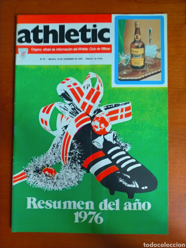 Collectionnisme sportif: N&deg; 87 Revista ATHLETIC de 1976. Incluye P&oacute;ster del equipo. Athletic Club de Bilbao