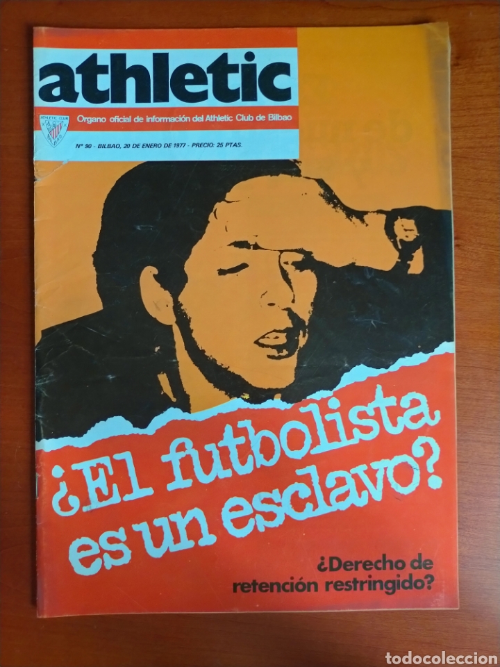 Sports collectibles: N&deg; 90 Revista ATHLETIC de 1977. &iquest;El futbolista es un esclavo? Athletic Club de Bilbao