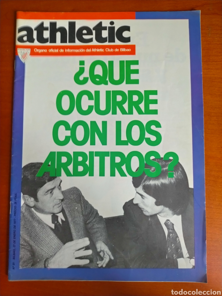Sports collectibles: N&deg; 91 Revista ATHLETIC de 1977. Athletic Club de Bilbao