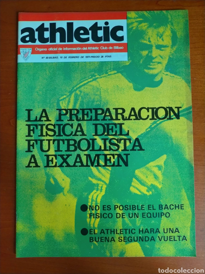 Sports collectibles: N&deg; 93 Revista ATHLETIC de 1977. Athletic Club de Bilbao