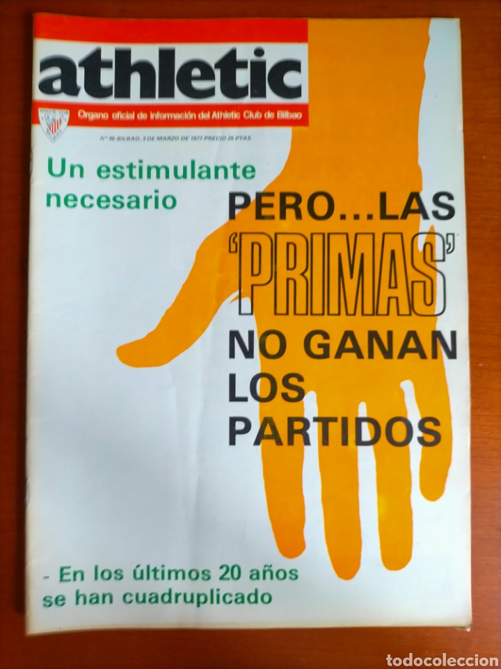 Coleccionismo deportivo: N&deg; 96 de la Revista ATHLETIC de 1977. Athletic Club de Bilbao