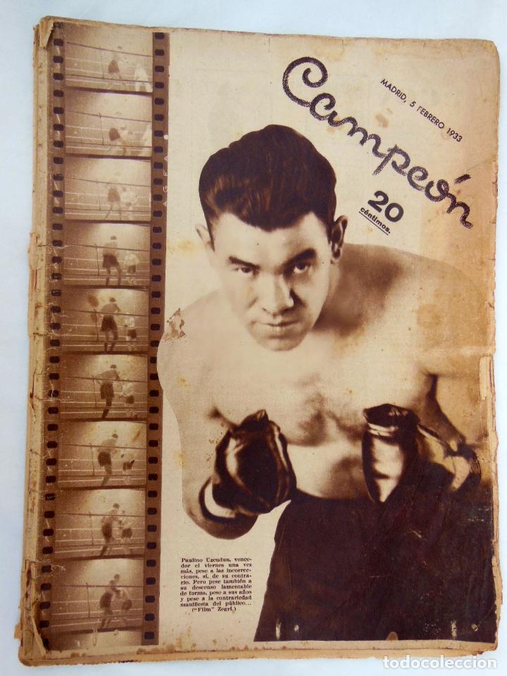 Coleccionismo deportivo: CAMPE&Oacute;N. Revista de Deportes. A&ntilde;o II, 5 Febrero 1933, N&uacute;m 14