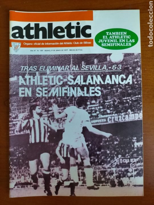 Sammelleidenschaft Sport: N&deg; 109 Revista ATHLETIC de 1977. Athletic - Salamanca en Semifinales. Athletic club de Bilbao