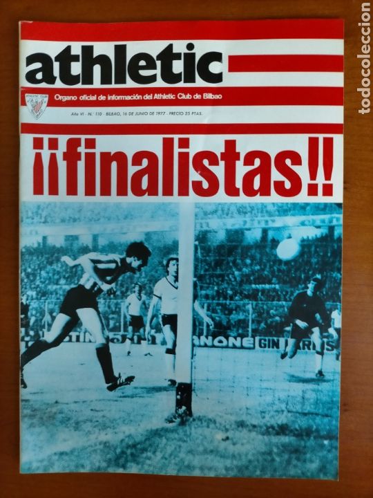 Collezionismo sportivo: N&deg; 110 Revista ATHLETIC de 1977. FINALISTAS. Athletic Club de Bilbao