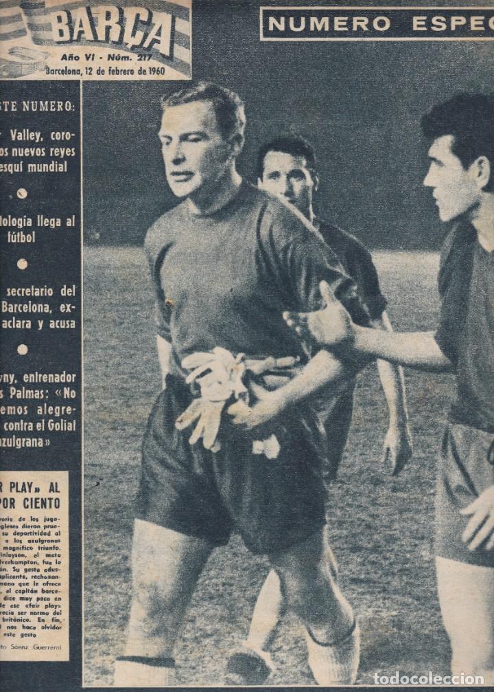 Collezionismo sportivo: Bar&ccedil;a n&ordm; 217 Barcelona 12/02/60 Se derrumbo al campe&oacute;n ingl&eacute;s el Real Madrid de baloncesto se distan