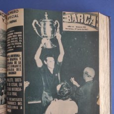 Coleccionismo deportivo: TOMO 66 REVISTAS BARÇA 1962 1963 - Nº DEL 356 AL 422 - FC BARCELONA CAMPEON COPA 62/63