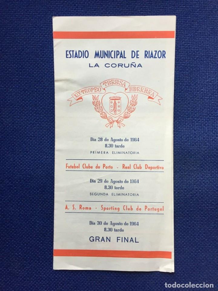 Sammelleidenschaft Sport: R18601 PROGRAMA OFICIAL XIX TROFEO Teresa Herrera 1964 Deportivo Porto Roma Sporting Portugal