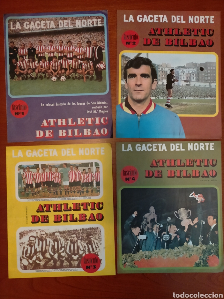 Coleccionismo deportivo: 4 Fasc&iacute;culos de La Gaceta del Norte. Athletic Club de Bilbao