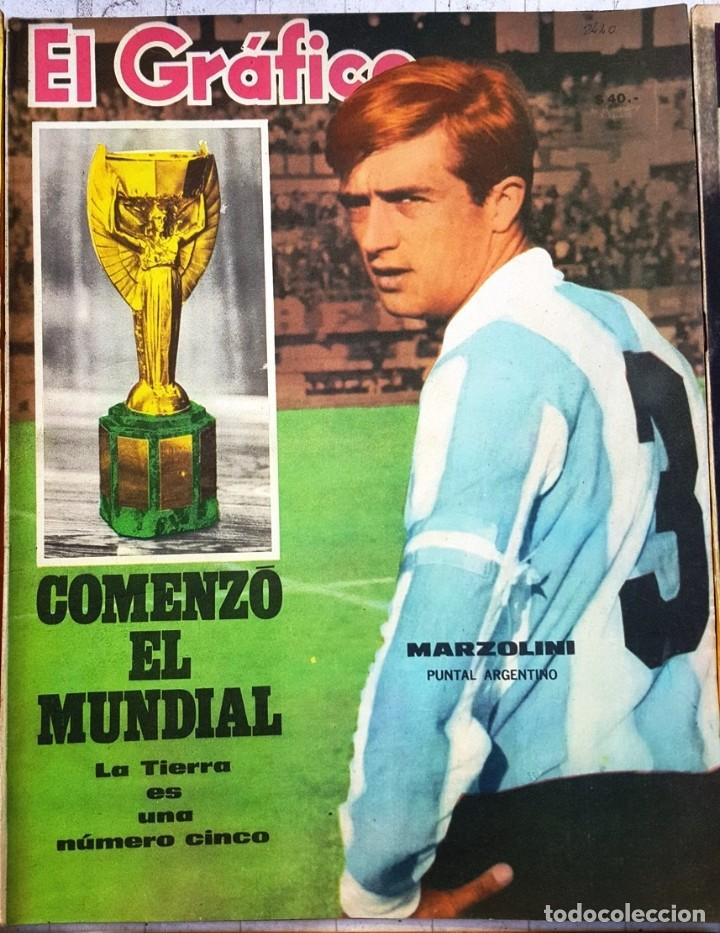 Coleccionismo deportivo: 1966 COPA DEL MUNDO INGLATERRA CAMPEON 6 REVISTAS EL GRAFICO EUSEBIO PELE MARZOLINI CHARLTON