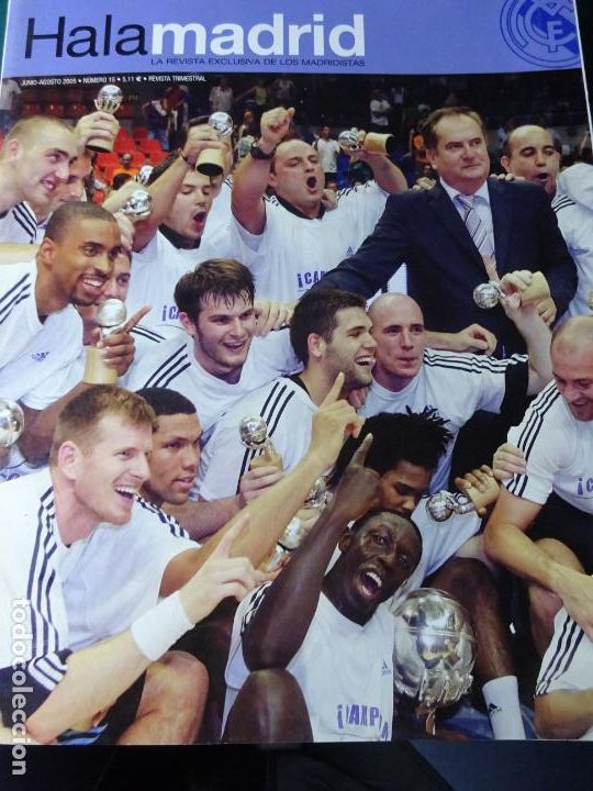 Collectionnisme sportif: REVISTA + SUPLEMENTO. REAL MADRID CLUB DE F&Uacute;TBOL. HALA. N&ordm; 15 JUNIO 2005. BALONCESTO 400GR