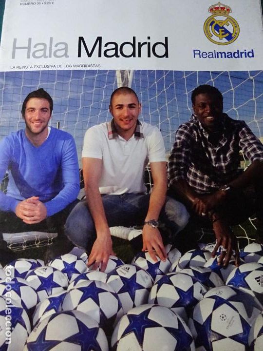Sammelleidenschaft Sport: REVISTA. REAL MADRID CLUB DE F&Uacute;TBOL. HALA. N&ordm; 38 MARZO 2011 BENZEMA ADEBAYOR HIGUAIN 400GR