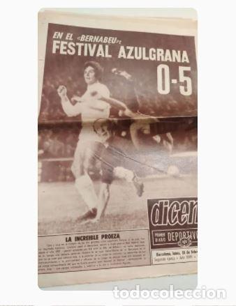 Sports collectibles: Diario DICEN 18 Febrero 1974 REAL MADRID - 0 FUTBOL CLUB BARCELONA - 5