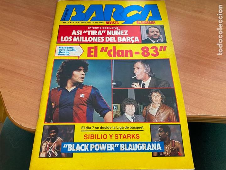Coleccionismo deportivo: LA SAGA DEL BAR&Ccedil;A BARCELONA N&ordm; 5 A&Ntilde;O II 1983 CON MARADONA INCLUYE POSTER MENOTTI (COIB209