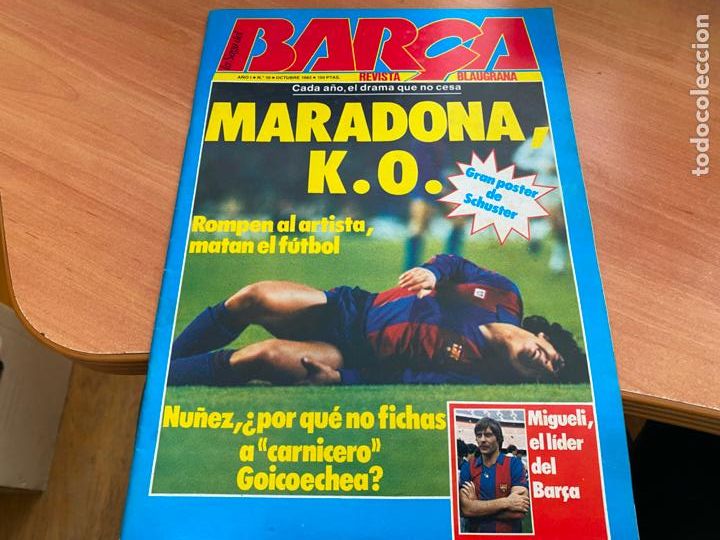 Coleccionismo deportivo: LA SAGA DEL BAR&Ccedil;A BARCELONA N&ordm; 10 A&Ntilde;O I 1982 CON MARADONA INCLUYE POSTER SCHUSTER (COIB209