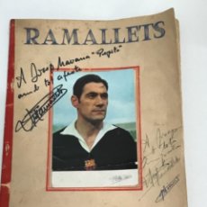 Coleccionismo deportivo: FC BARCELONA, RAMALLETS, PUBLICIDAD CACAOLAT-HOMENAJE AUTOGRAFO. BIOSCA Y RAMALLETS. 30-8-1961.