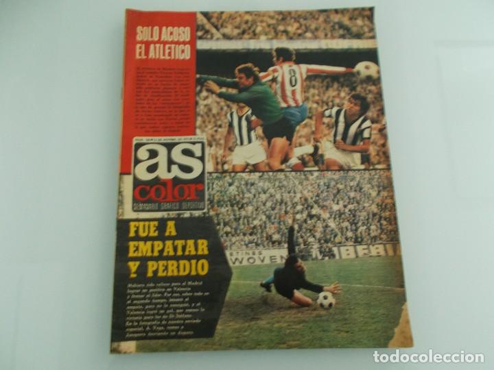 Coleccionismo deportivo: AS COLOR N&ordm;130 A&Ntilde;O 1973 POSTER CENTRAL REAL MADRID C.F N&ordm;126