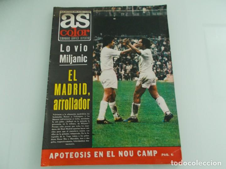 Coleccionismo deportivo: AS COLOR N&ordm;153 A&Ntilde;O 1974 POSTER CENTRAL C.F. BARCELONA N&ordm;149
