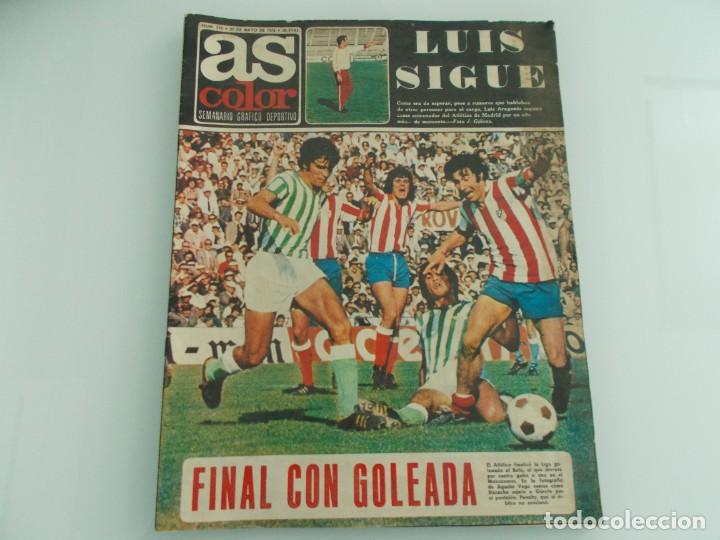 Coleccionismo deportivo: AS COLOR N&ordm;210 A&Ntilde;O 1975 POSTER CENTRAL REAL SOCIEDAD N&ordm;206