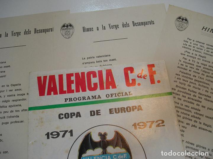Coleccionismo deportivo: PROGRAMA OFICIAL COPA DE EUROPA 1971 1972 VALENCIA CF US LUXEMBURGO U S 19 AGOSTO - Foto 7 - 304501813