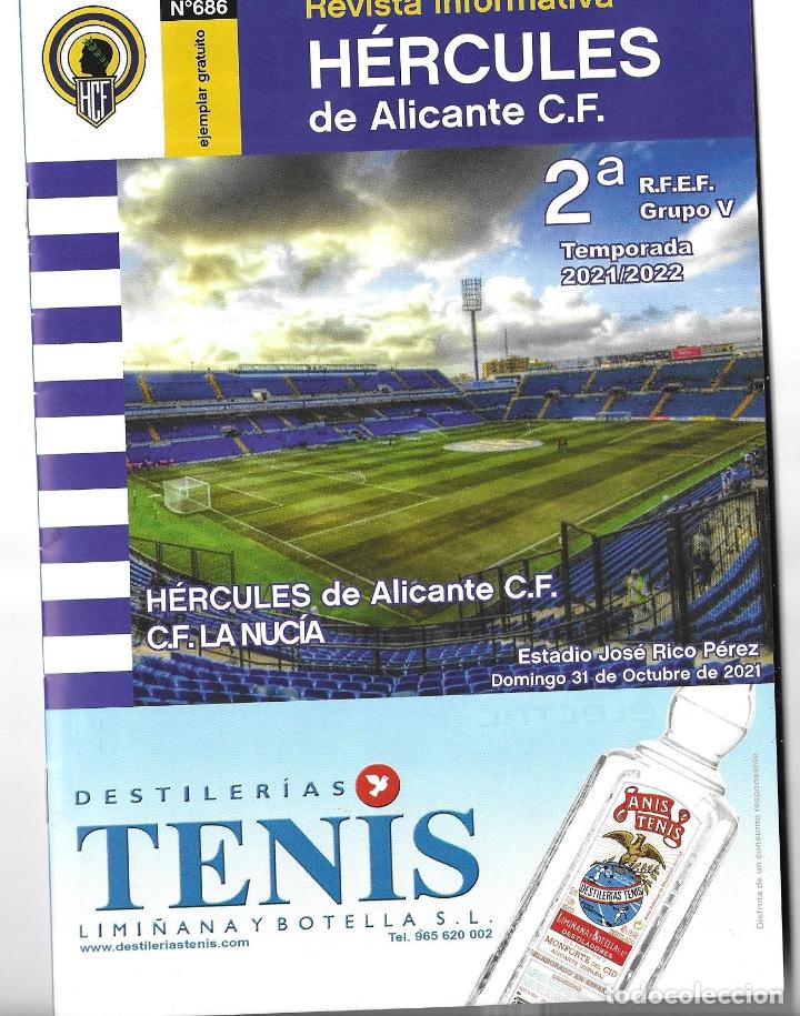 Sports collectibles: REVISTA HERCULES N&ordm;686. H&Eacute;RCULES DE ALICANTE-C.F. LA NUC&Iacute;A