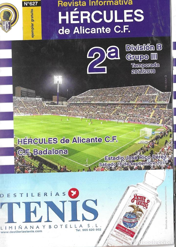 Sports collectibles: REVISTA HERCULES N&ordm;6.27. H&Eacute;RCULES DE ALICANTE-C.F. BADALONA 16-09-2017