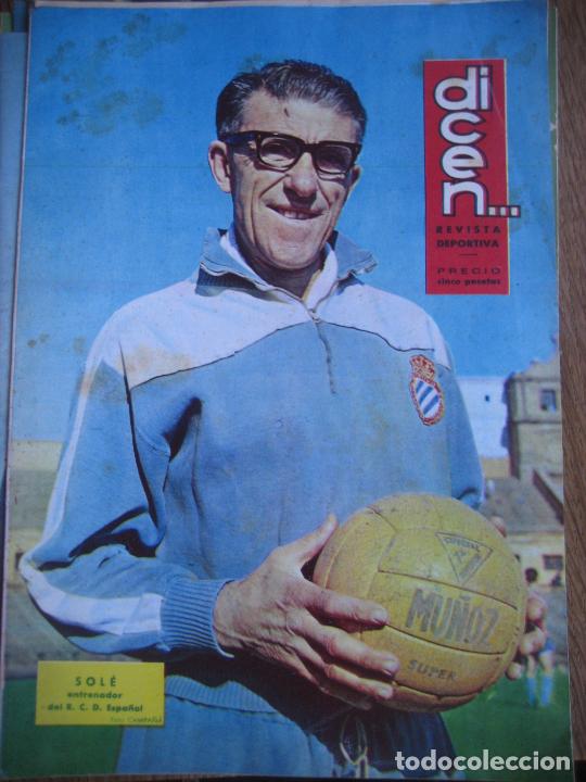 Collezionismo sportivo: Dicen. Revista Deportiva. N&ordm; 579. Sol&eacute;, Entrenador del R.C.D. Espa&ntilde;ol.