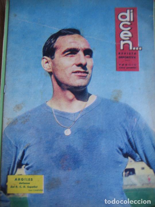 Collezionismo sportivo: Dicen. Revista Deportiva. N&ordm; 574. Argiles, defensa del R.C.D. Espa&ntilde;ol.