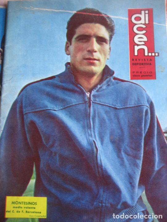 Collezionismo sportivo: Dicen. Revista Deportiva. N&ordm; 578. Portada Montesinos medio volante del C de F. Barcelona
