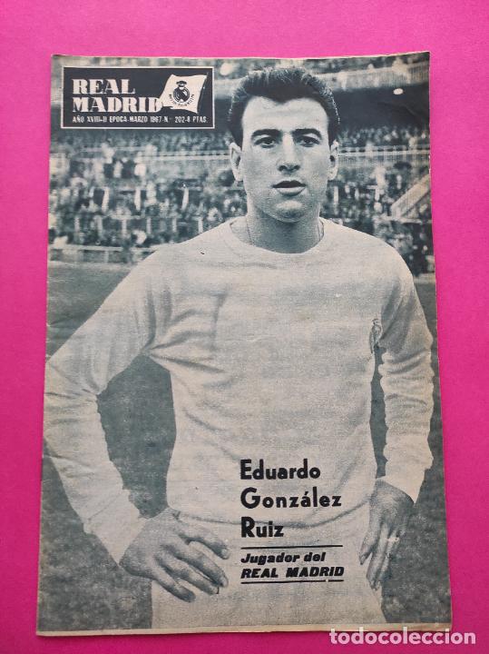Coleccionismo deportivo: BOLETIN REVISTA OFICIAL REAL MADRID 1967 N&ordm; 202 LIGA 66/67 GRANADA ZARAGOZA COPA EUROPA INTER MILAN