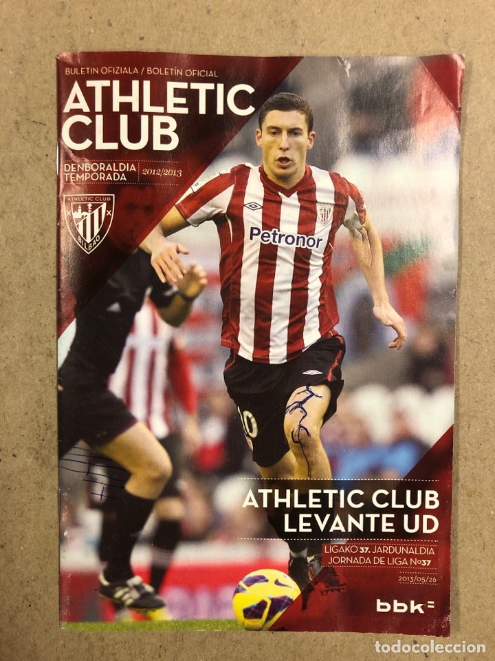 Colecionismo desportivo: ATHLETIC CLUB 0-1 LEVANTE UD. PROGRAMA OFICIAL JORNADA N&deg; 37.