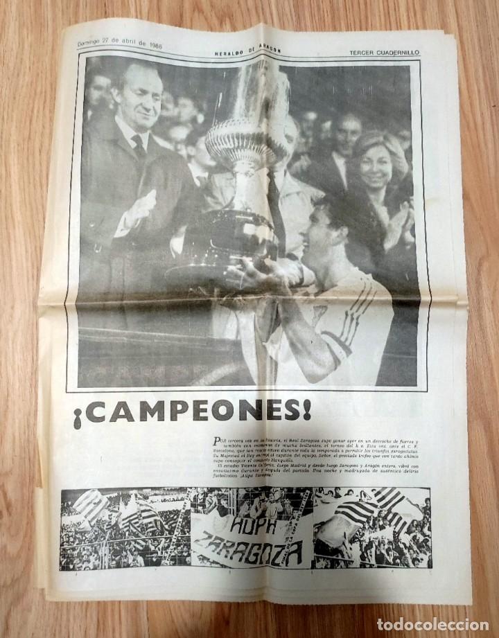 Collezionismo sportivo: HERALDO DE ARAGON REAL ZARAGOZA CAMPEON COPA DEL REY 1986