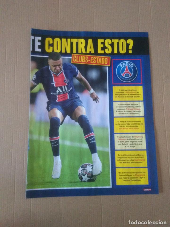 Coleccionismo deportivo: MBAPPE PSG TIPO P&Oacute;STER 1 P&Aacute;G REVISTA JUG&Oacute;N + MANCHESTER CITY GUARDIOLA GREALISH DE BRUYNE STONES...