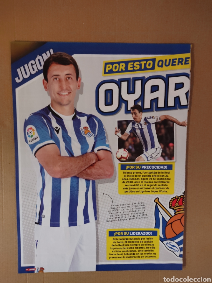 Sammelleidenschaft Sport: OYARZABAL REAL SOCIEDAD TIPO POSTER 1 P&Aacute;G REVISTA JUG&Oacute;N Y DATOS + CROMO STORY IAGO ASPAS CELTA VIGO