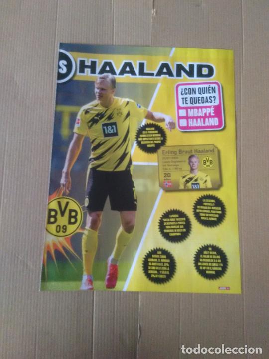 Coleccionismo deportivo: HAALAND BORUSSIA DORTMUND TIPO POSTER 1 P&Aacute;G REVISTA JUG&Oacute;N + MBAPPE PSG MESSI CR7 CRISTIANO RONALDO