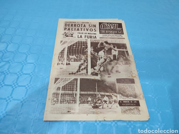 Sports collectibles: DICEN N&deg; 448. 14/07/1966. ARGENTINA ESPA&Ntilde;A MUNDIAL INGLATERRA.